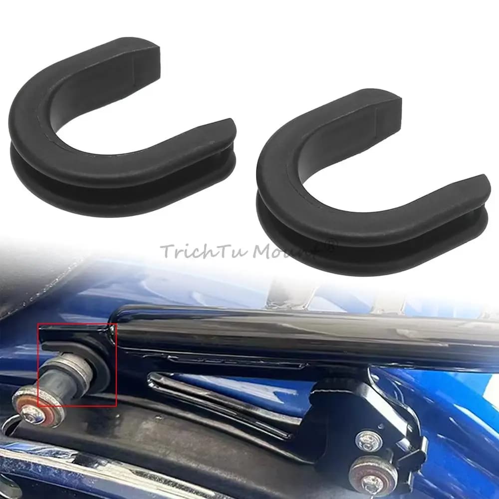 Supporto per Portapacchi Moto con Boccole a U Compatibile con Harley Touring Electra Glide Road Glide Road King 2009-2025 ABS Nero