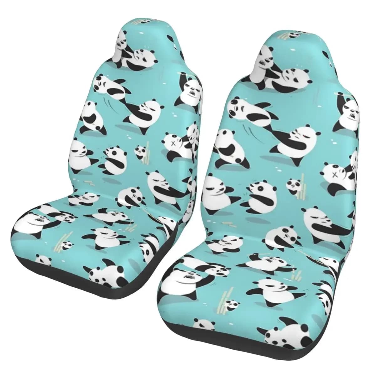 Panda Animal Car Seat Cover Set 2 pcs for SUV Car Universal Protective Accessories