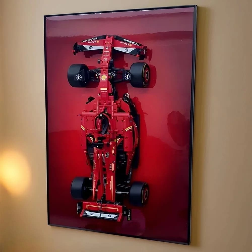 NUOVO Display Wallboard per Lego 42207 Ferrari SF-24 F1, oggetti da collezione per adulti per blocchi di costruzione per montaggio a parete per auto Lego