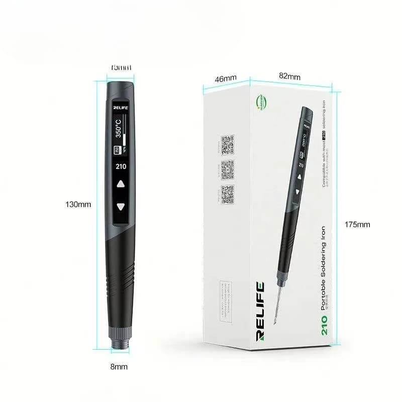 RELIFE 210 60W Portable Soldering Iron with C210-K Knife Tips Rapid Heating DIY PCB Board Repair Battery-Free