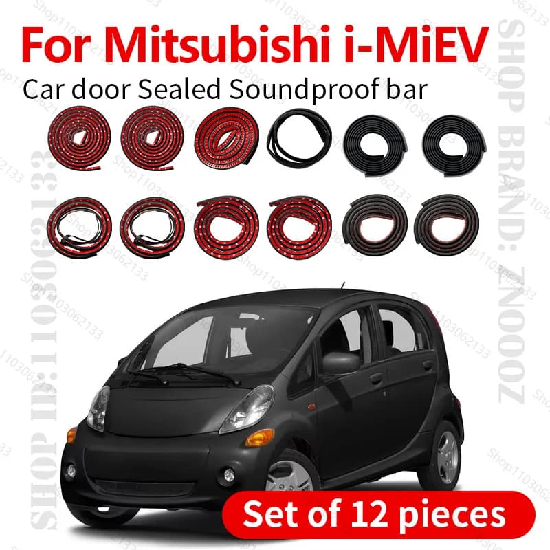 Per il 2009-2021 Mitsubishi i-MiEV Auto Porta Striscia di Tenuta In Gomma Doppio Strato di Tenuta Protezione Insonorizzata Antipolvere Striscia di Tenuta 12 PZ