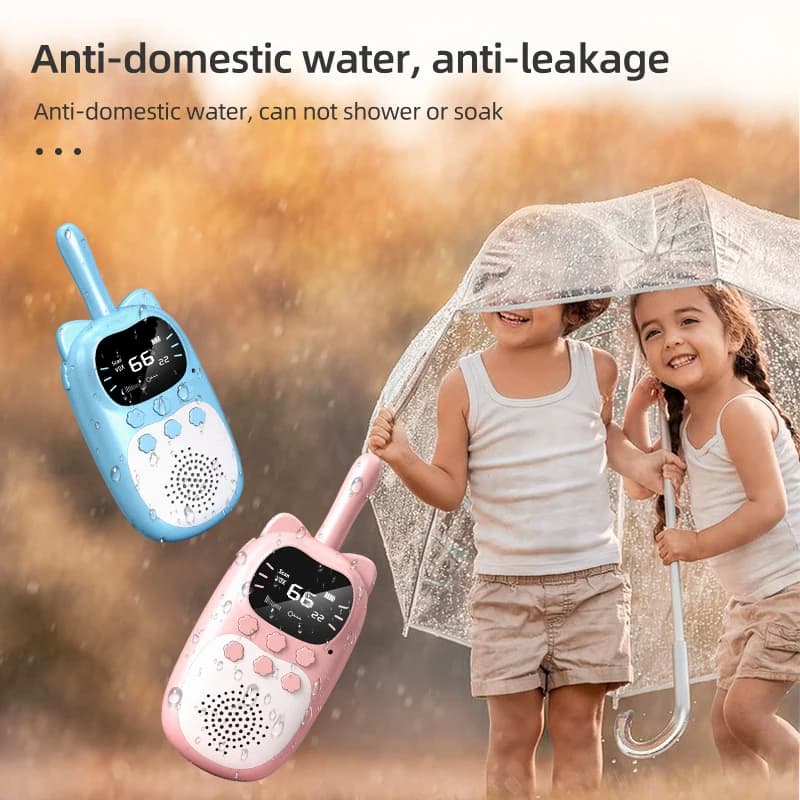 2 pz bambini Walkie Talkie Mini telefonata Cartoon Talkie Walkie Toys 22 canali 2 vie Radio 3KM UHF Radio Interphone giocattolo regali