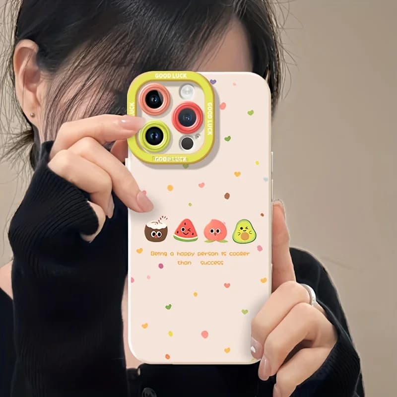 Cover per iPhone a tema estivo colorato, anti-caduta e anti-shock, compatibile con iPhone 17 16 15 14 13 12 11 Pro/Max/Plus