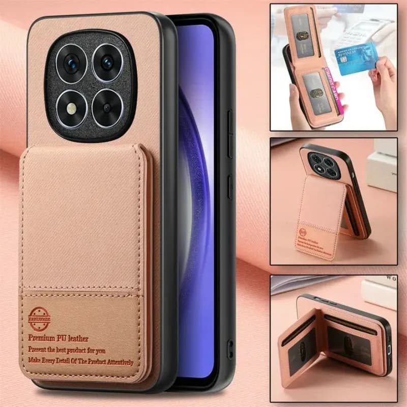 Custodia Portafoglio di Lusso con Protezione RFID per Xiaomi POCO M8 Pro M7 4G X8 X7 F8 F7 Ultra 5G, con Supporto Antiurto