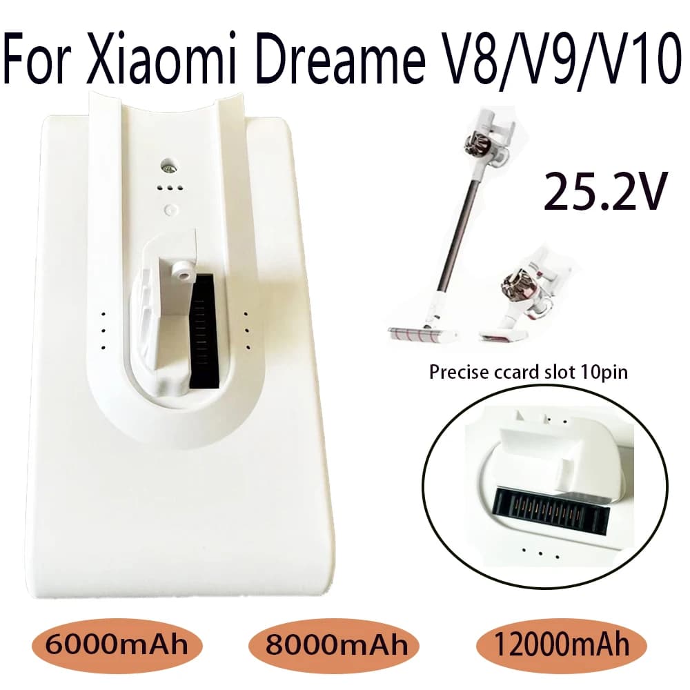 Per Xiaomi Dreame V8 V9 V10 Batteria al litio V9P XR VVN3 VVN4 🌴 🌴 Batteria sostitutiva per parti dell'aspirapolvere senza fili portatile 🌴 🌴