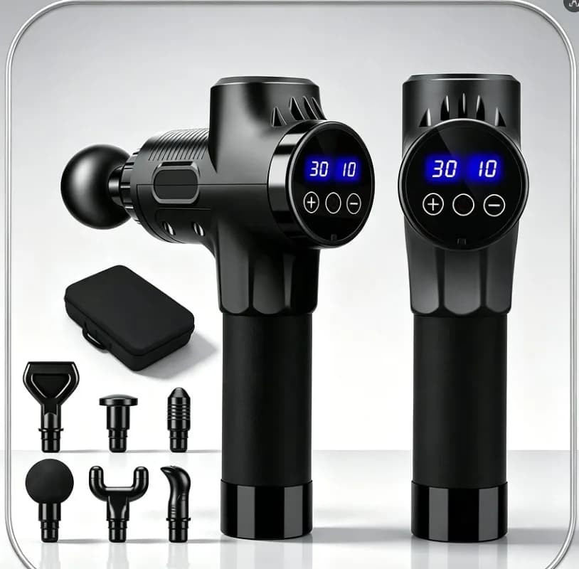 Electric Percussion Massage Gun, Deep Tissue Muscle Relaxer for Pain Relief, Body Back Neck Massager for Fitness