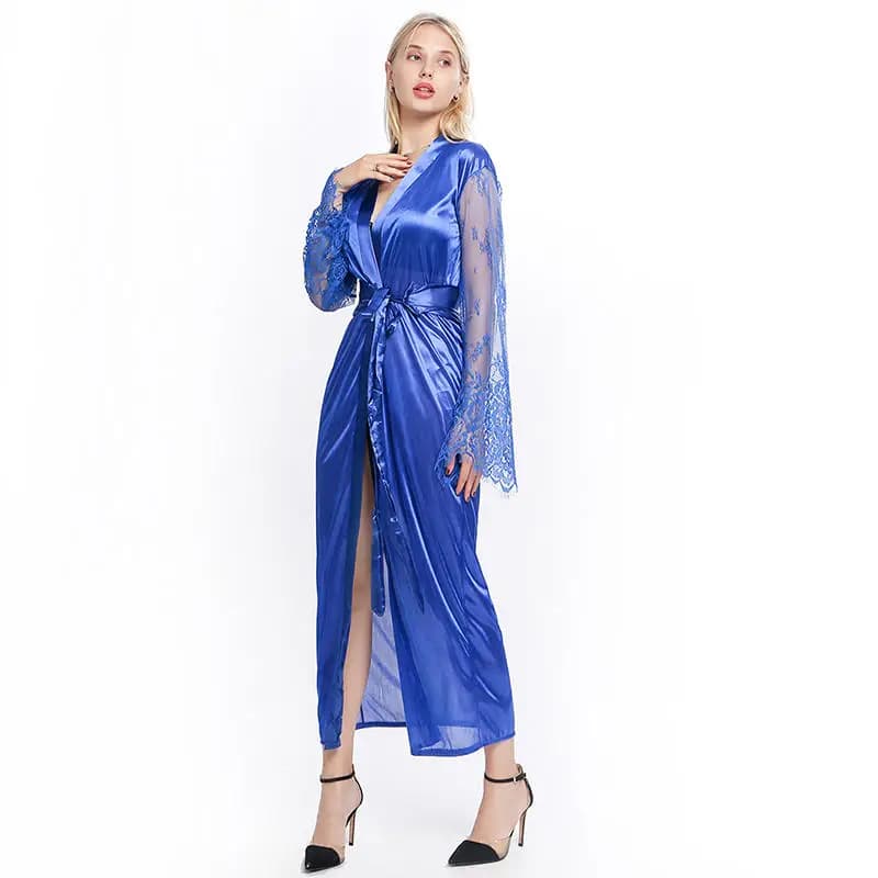 Pigiama da donna sexy in seta imitazione ghiaccio taglie forti camicia da notte abito da notte indumenti da notte per indumenti da notte sexy con scollo a V da donna