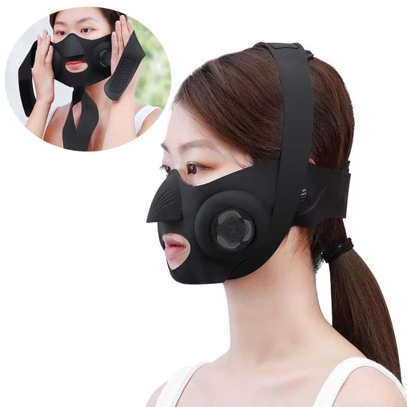 NEW V-shaped menu Lifting Strings EMS Electric Face Mask Microcurrent Vibration Anti-wrinkles Skin Care Face Massage Tool