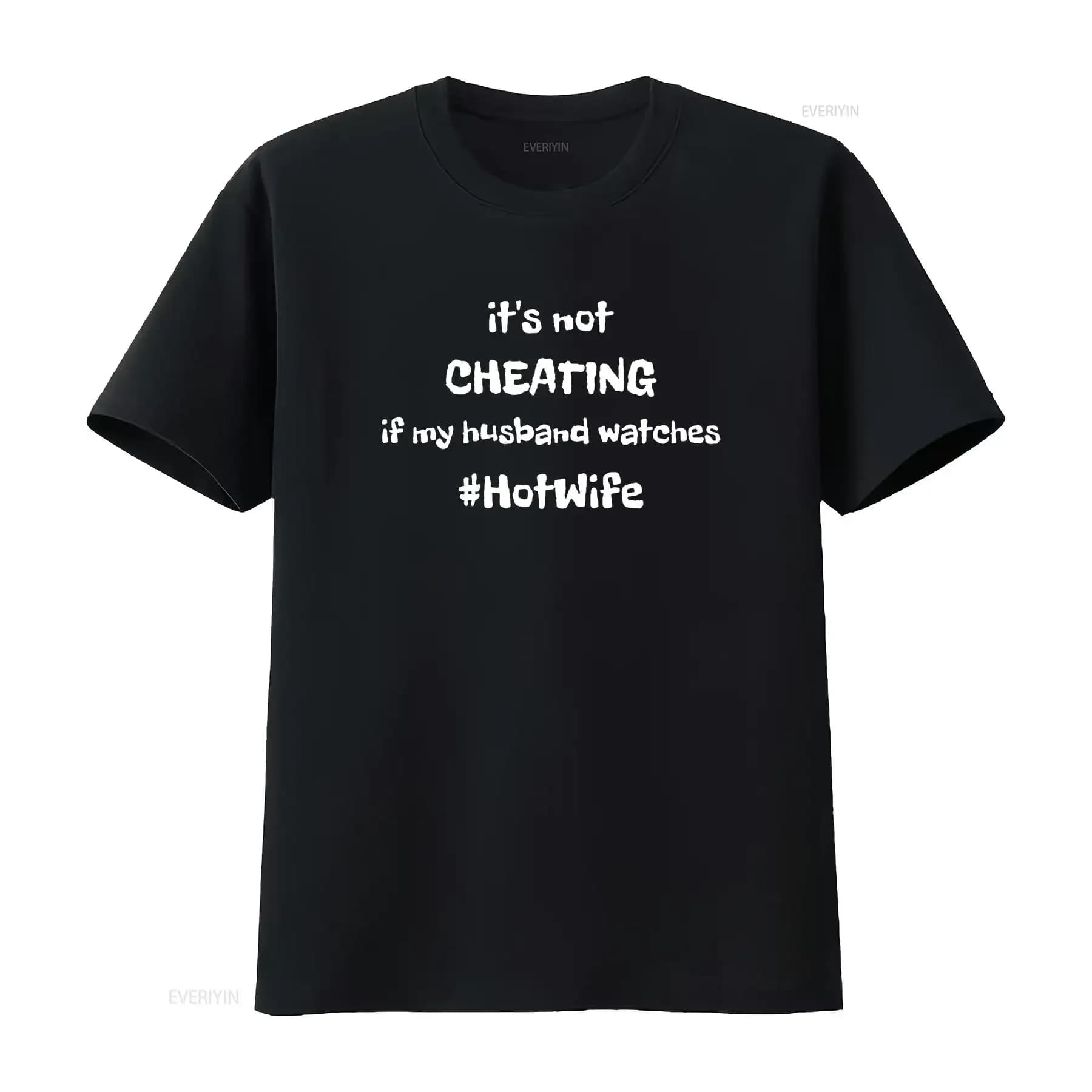 Maglietta Hotwife Non scherzare se mio marito Orologi vintage Grafica lavata Elegante Comodo Morbido homme