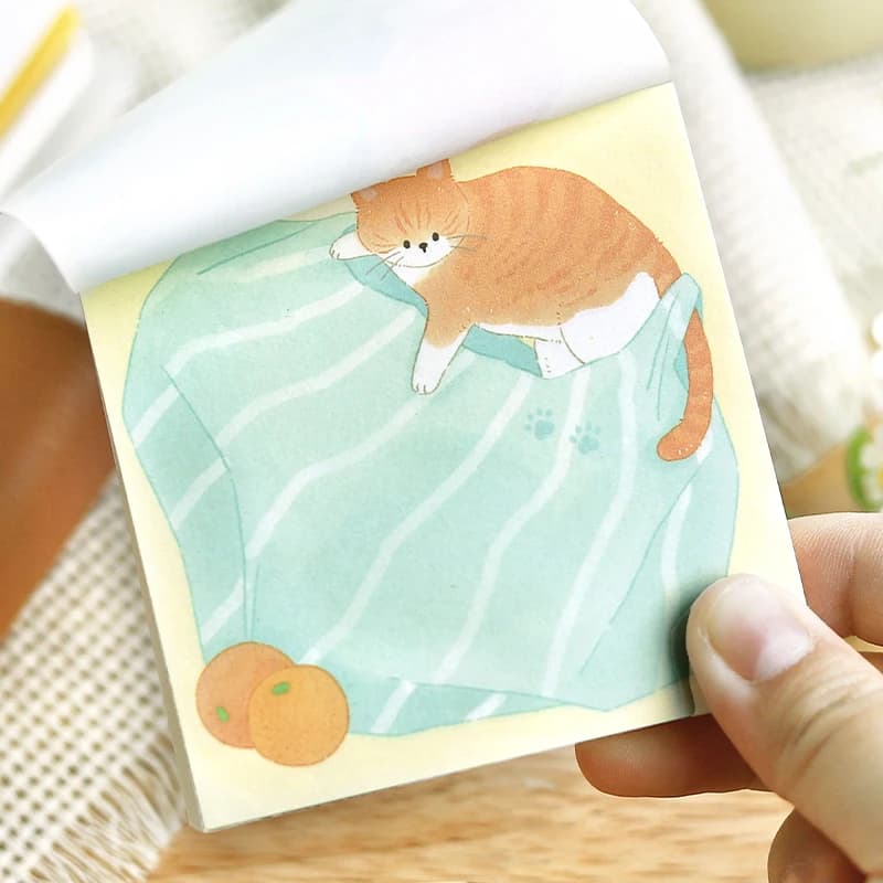 100 fogli di promemoria per gatti carini, collage creativo, scrapbooking fai da te, materiale estetico, carta, materiale scolastico per ufficio