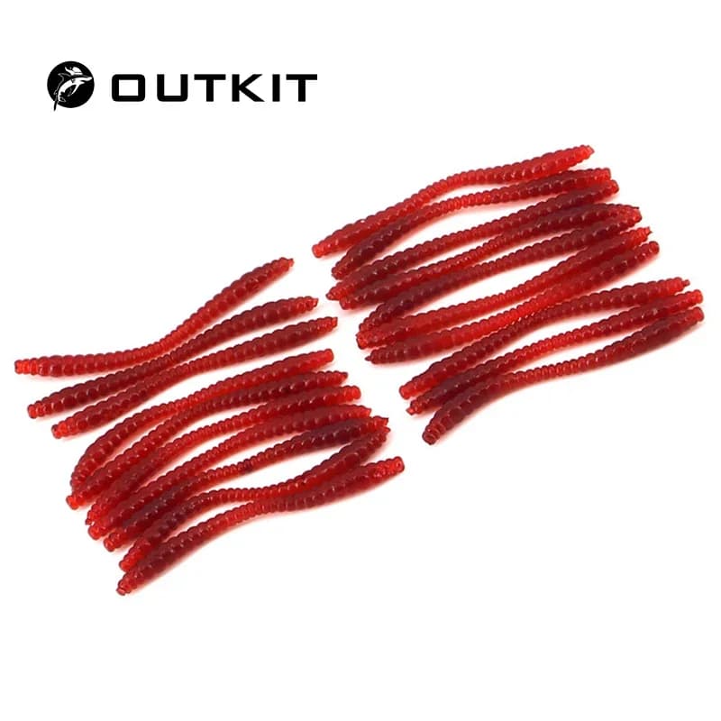 OUTKIT Soft fishing bait 20 Pz/set 5.5 cm Fishing baits Simulation worms Artificial fishing baits Equipment with box