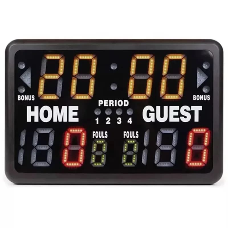 Tabellone Segnapunti Elettronico a 12 Cifre per Partite di Basket, Allenamento Quotidiano e Competizioni, Contatore di Punteggio per Sport con la Palla