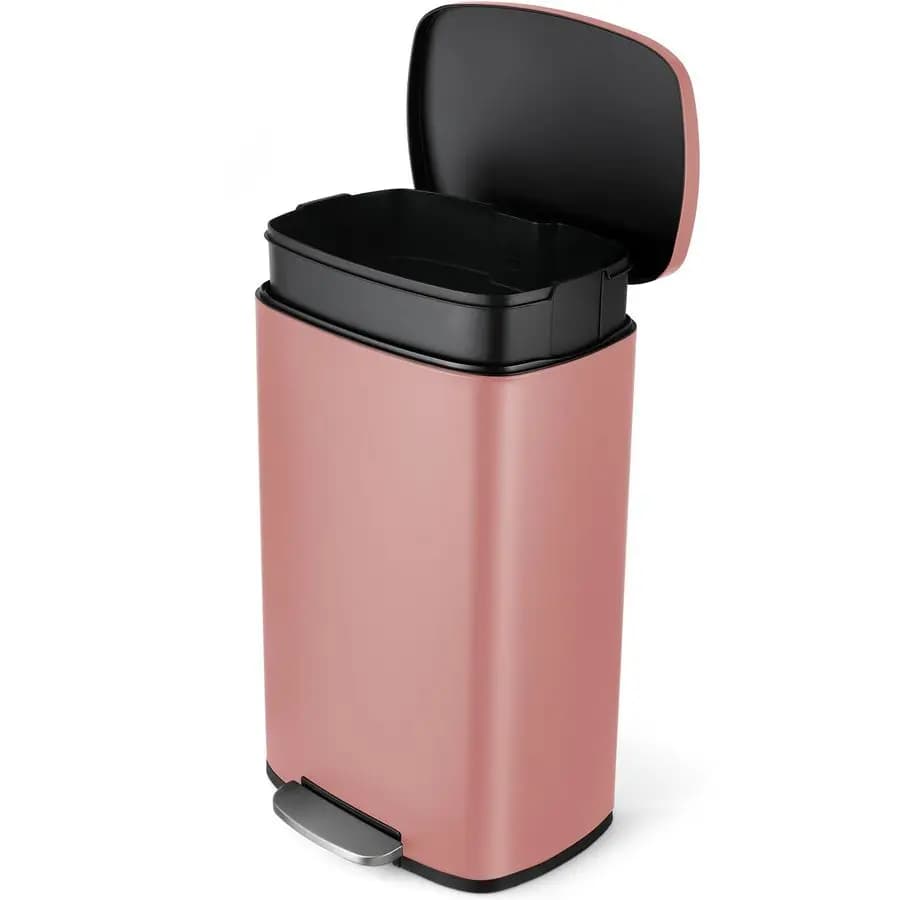 Cestino per Rifiuti da Cucina Gal, Contenitore per Riciclaggio o Spazzatura da 50L, Cestino in Acciaio Inox Spazzolato, Bidone con Chiusura Silenziosa e Pedale