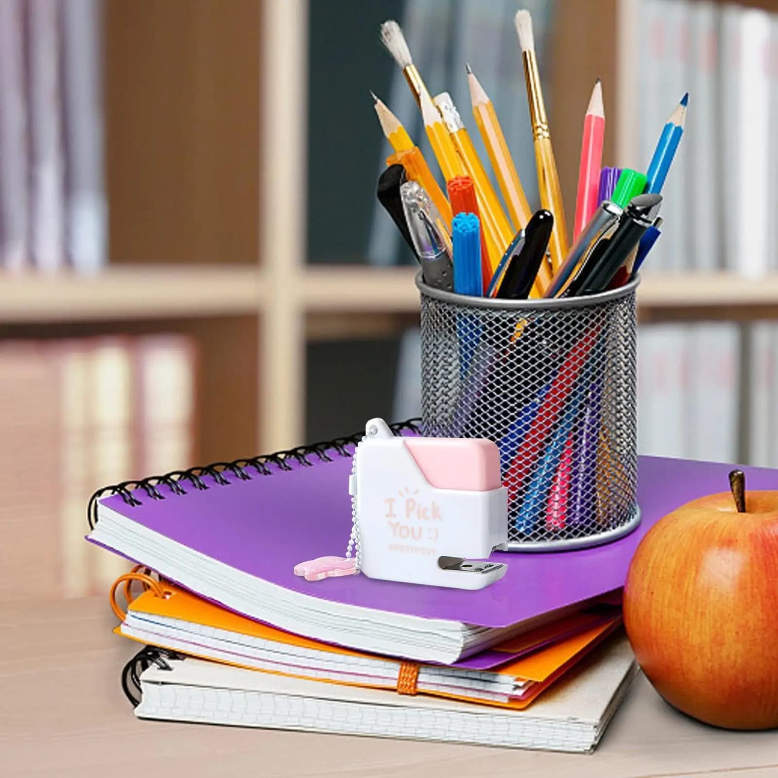 Mini Cucitrice con Graffette, Carina a Forma di Cubo, Cucitrice da Scrivania Portatile, Kit di Cucitrice per Ufficio e Studenti