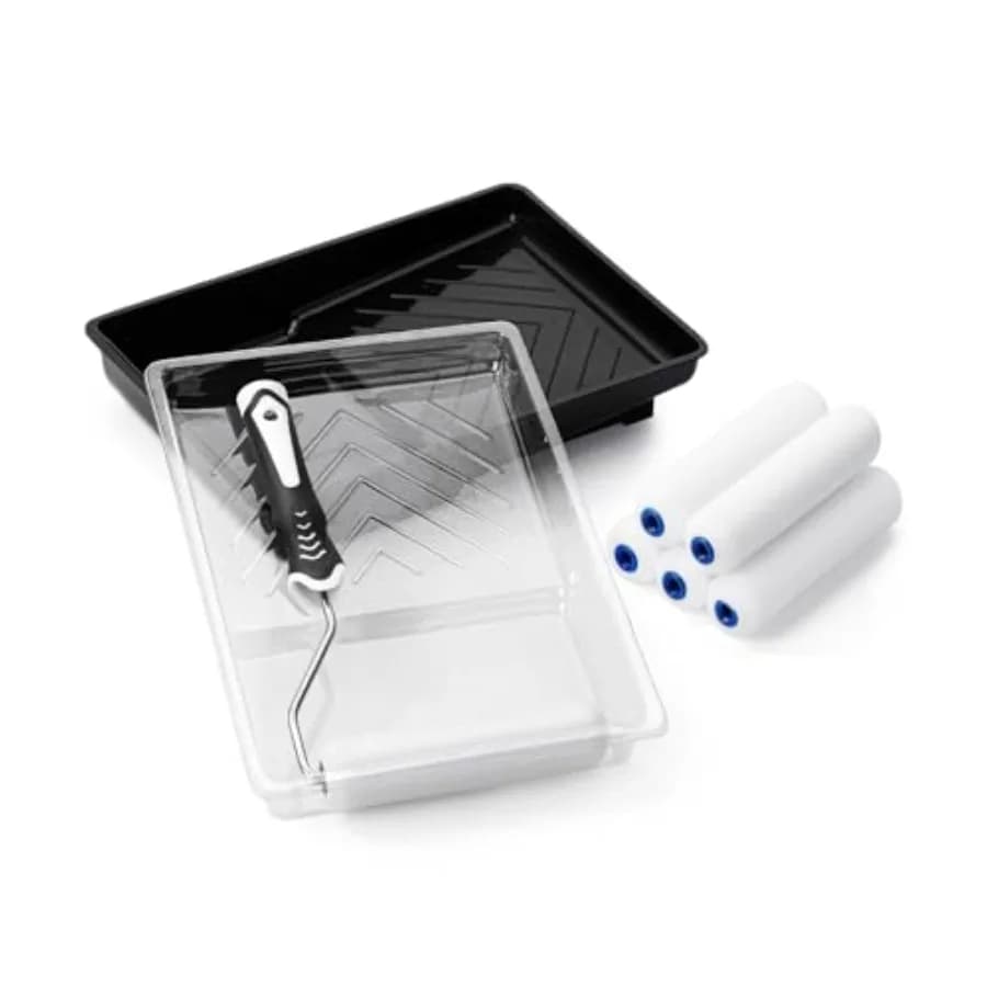 Bates - Kit di rulli per pittura, 9 pezzi, vassoio per rulli in schiuma da 6 pollici, set di rulli per pittura, kit di pittura per la pittura della casa, rulli per pittura, H