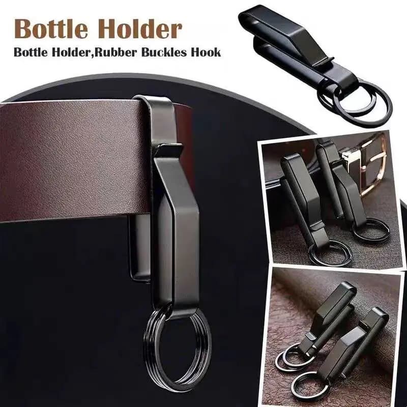 Stainless Steel Men's Waist-Belt Car Key Ring Large Key Clip for Belt Buckle Outdoor Hanging Key Holder