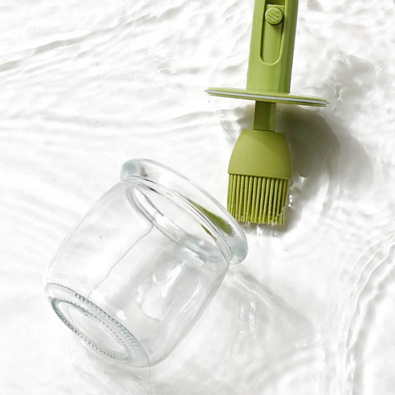 Glass Oil Dispenser with Brush Easy to Clean Oil Brush Bottle Cooking Tool Leakproof Disassemblable Design for Pastry Chefs