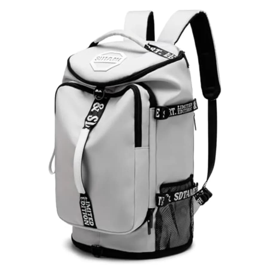 Borsa da palestra con scomparto per scarpe, zaino da viaggio 4 in 1 per donna e uomo, borsa da weekend multifunzionale con contenitore per acqua
