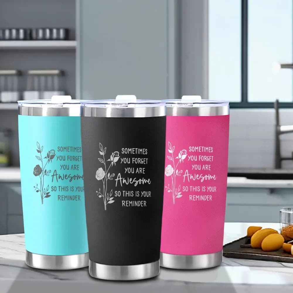 Bicchiere Termico in Acciaio Inox da 20oz con Coperchio, Tazza da Viaggio per Auto, Bottiglia d'Acqua, Thermos Isolato Sottovuoto per Bevande Calde e Fredde