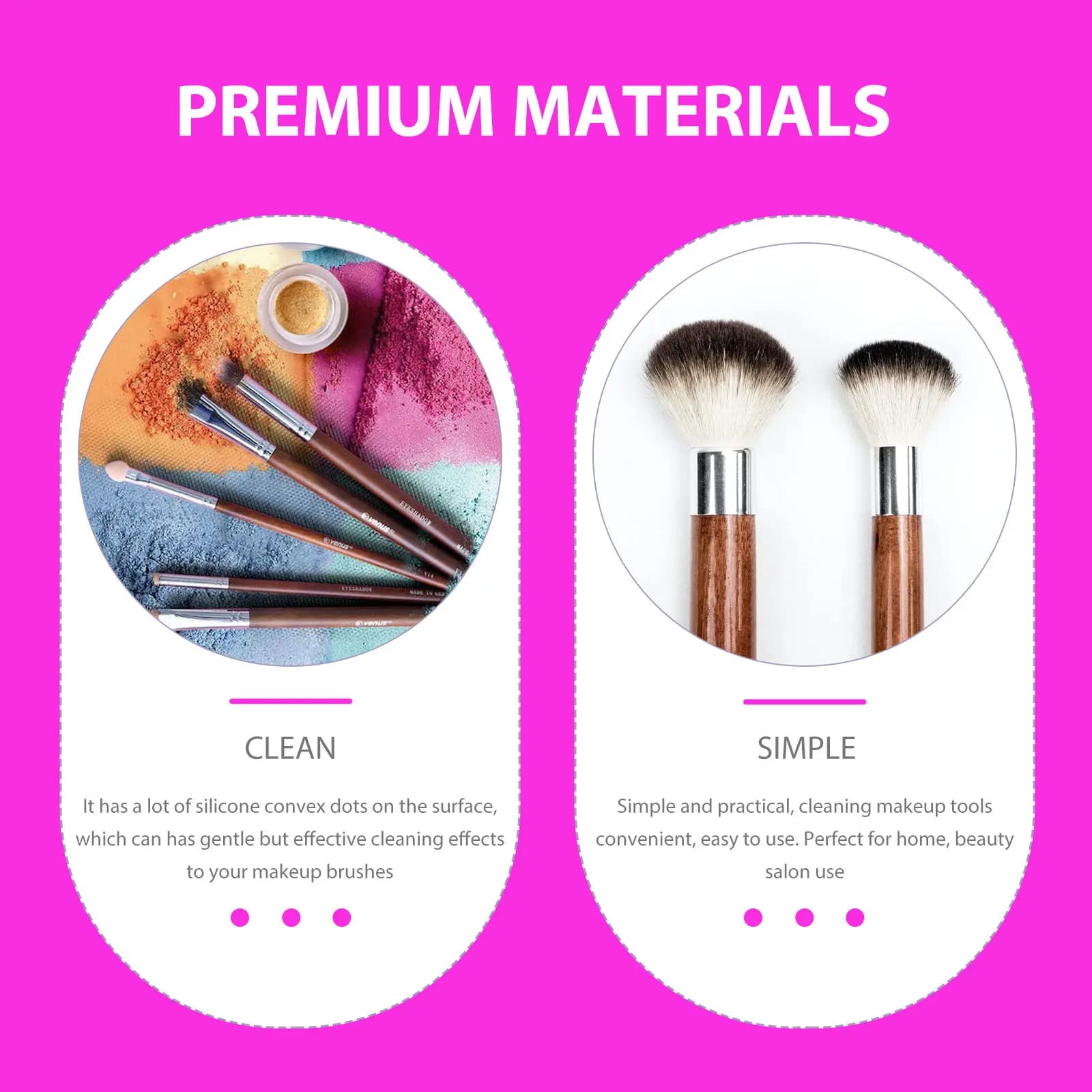 Silicone Brush Cleaning Mat with Raised Dots for Deep Gentle Cleansing Portable Makeup Brush Cleaner Ideal for Home Salon Gift
