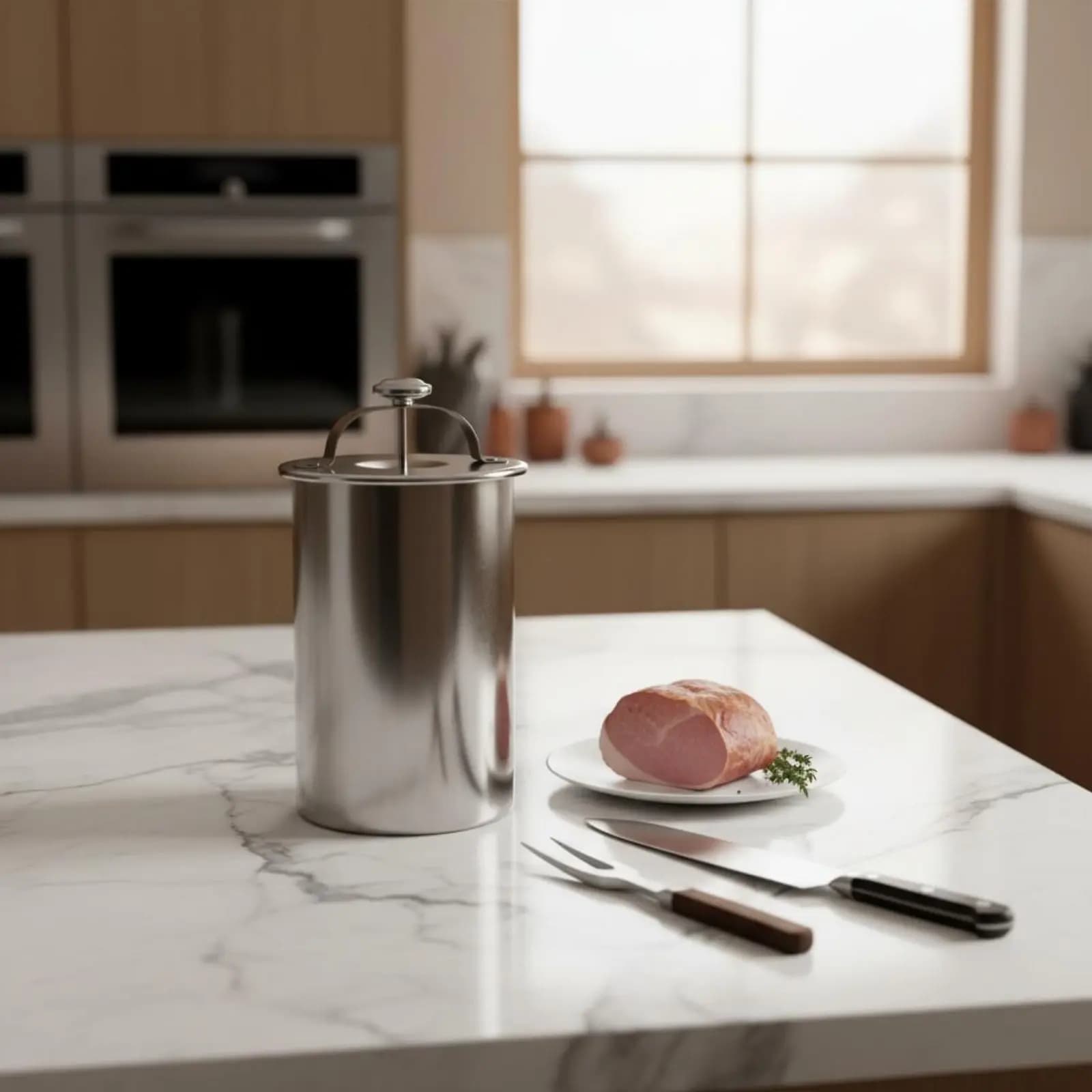 Pressa per Prosciutto con Termometro, Facile da Pulire, in Acciaio Inossidabile, per Carne in Salume