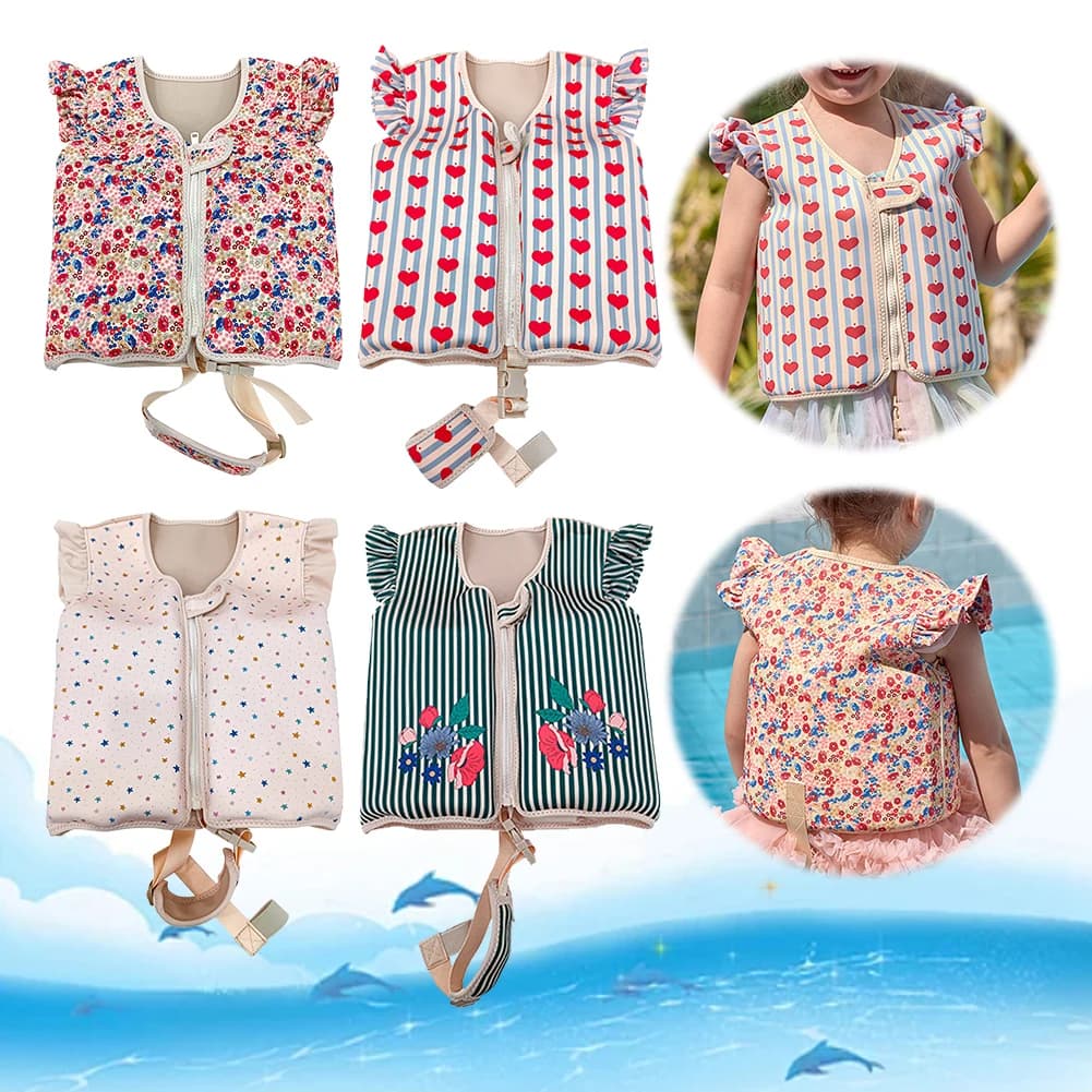 Gilet di salvataggio unisex per bambini, giubbotto galleggiante per allenamento di nuoto, giubbotto da nuoto per bambini di 2, 3, 4 anni