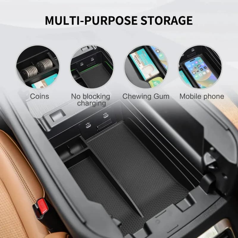 Per Mazda CX-90 CX90/CX-70 CX80 2024-2025 Console centrale Bracciolo Scatola di immagazzinaggio Accessori interni Scatola di immagazzinaggio per auto Vassoio organizzatore