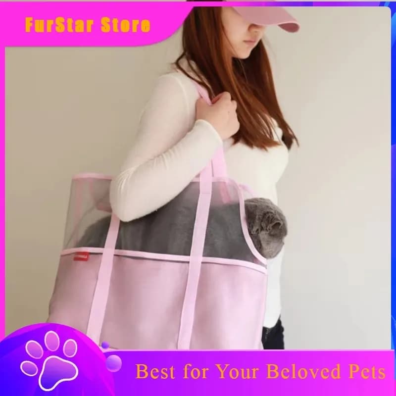 FurStarPortable Large Capacity Pet Bag Transporte Gato Breathable Cat Bag Foldable Cats Carrier Small Dog Carrier Puppy Accessor