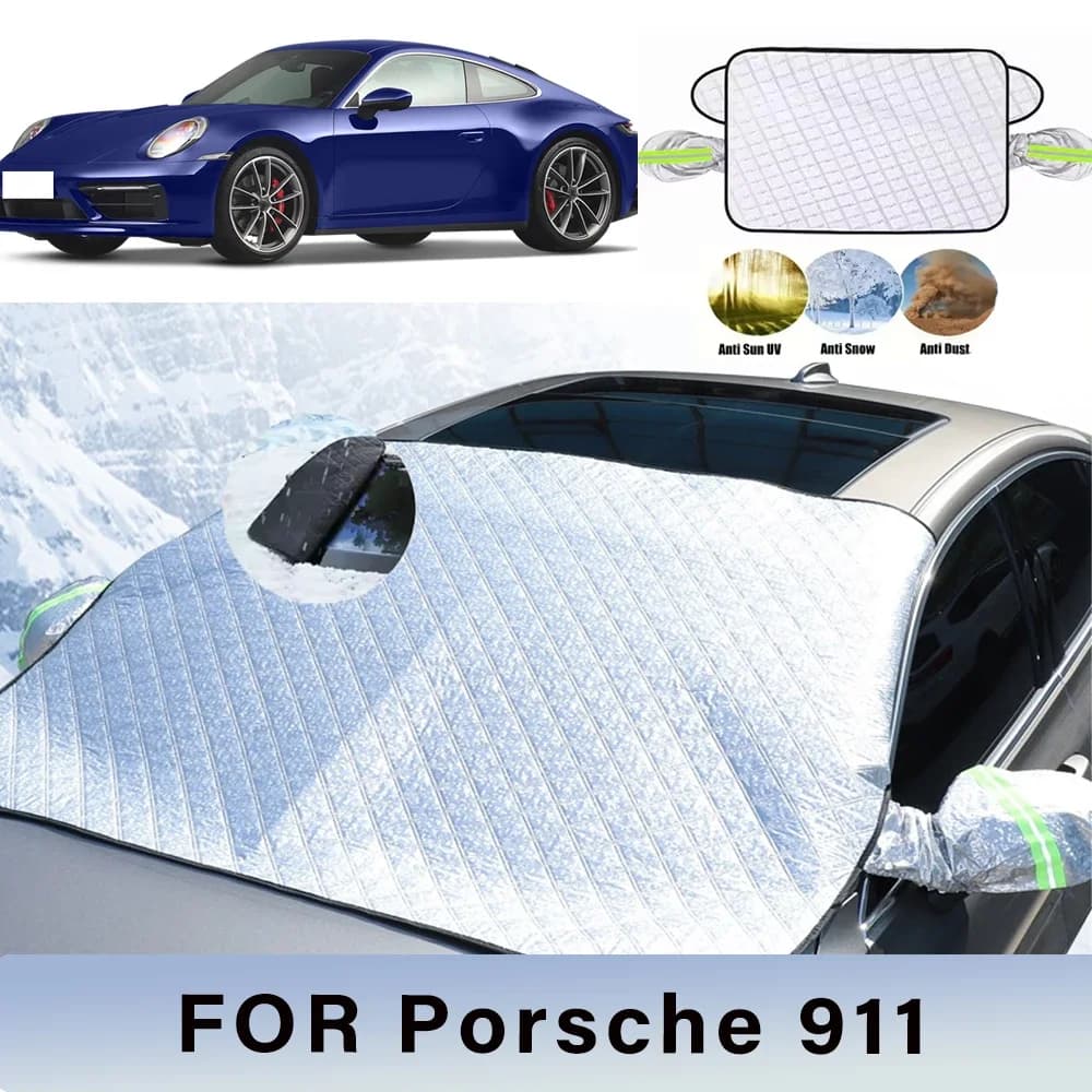 Addensato Auto Ora Parasole Parabrezza Copertura Con 5/9 Magneti Protezione UV Anti Neve Luce Solare Per Parabrezza Anteriore Per Porsche 911