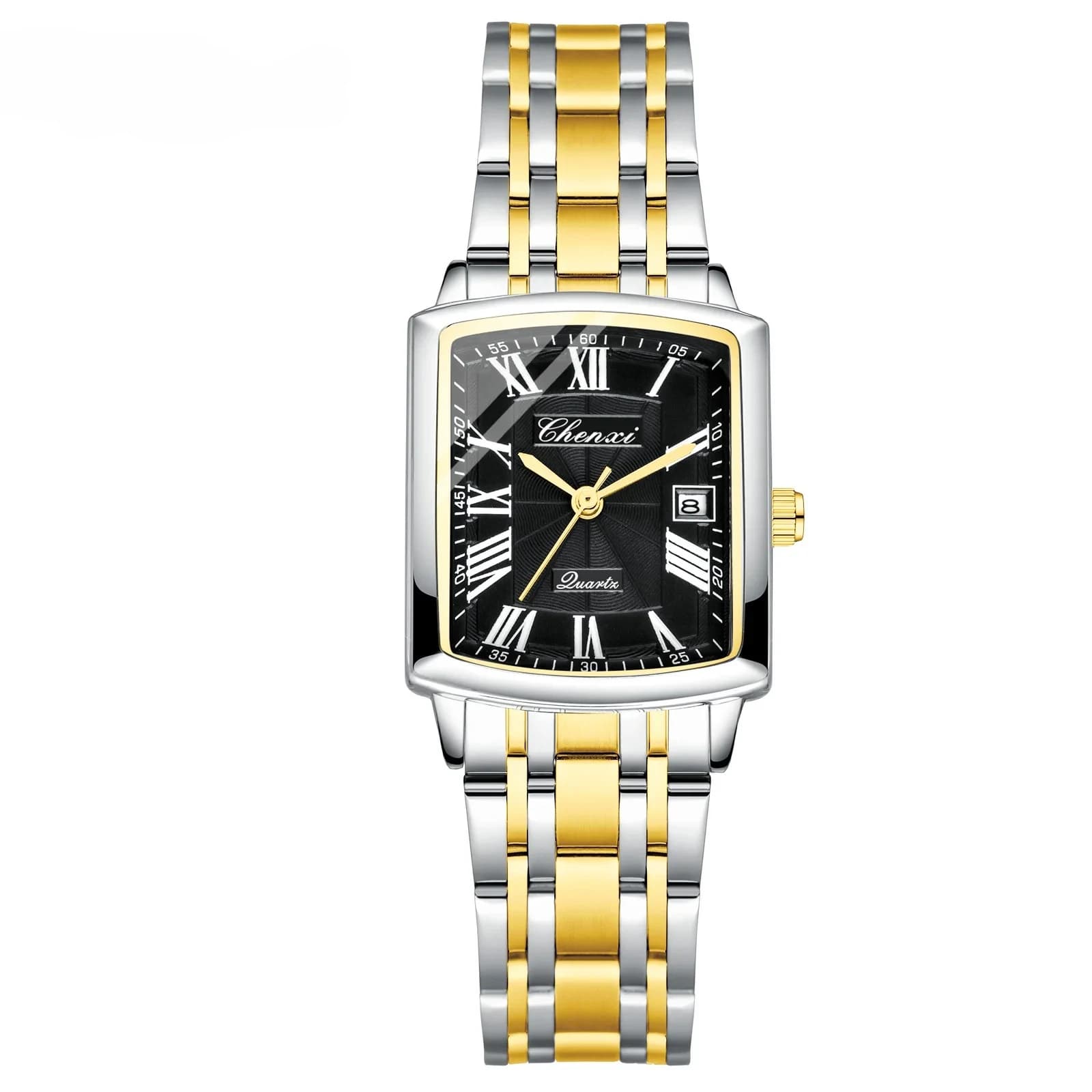 Men's and Women's Luxury Quartz Watch, Stainless Steel Rectangular Dial, Fashion Dust Watches for Couples, Innamorati Gift