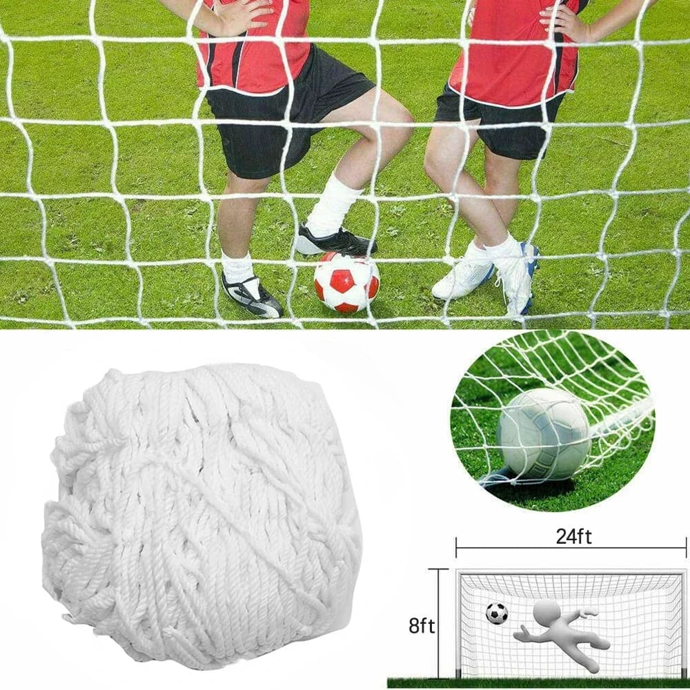 24 * 8ft(7.32*2.44m) rete da calcio per calcio rete da allenamento per sport all'aria aperta rete da allenamento per montature per obiettivi Full Size polipropilene