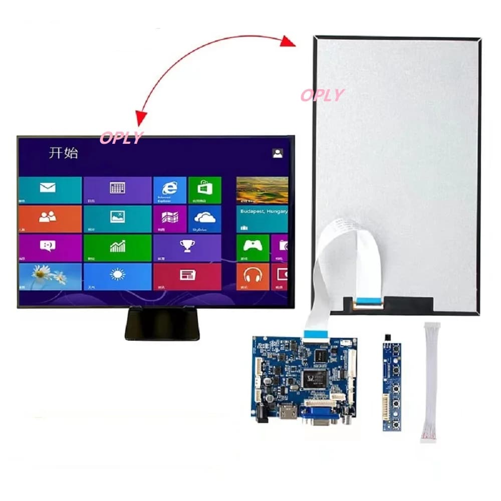 1280*800 800*1280 LED LCD Screen IPS 10.1 "+ AV VGA compatible HDMI controller card for PC PS Laptop Raspberry Pi 360
