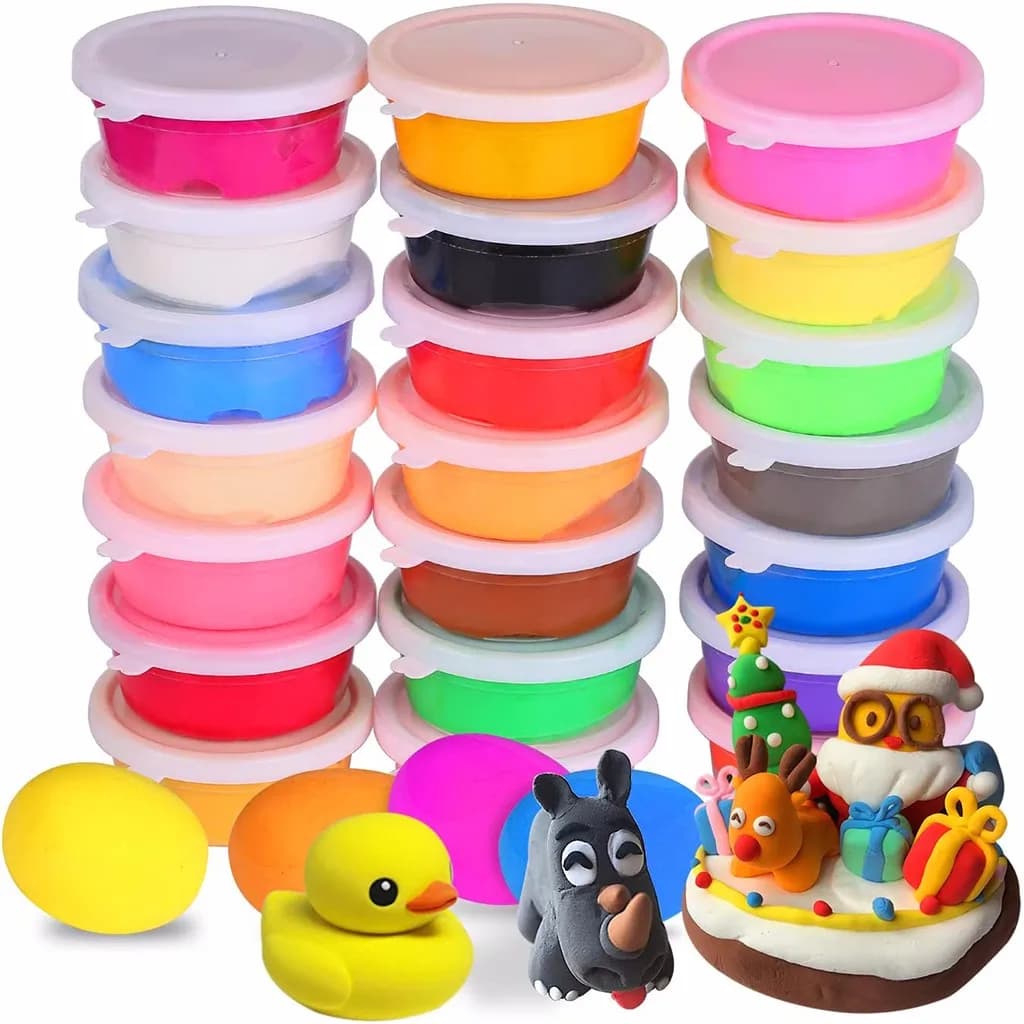 Set di argilla da modellare a 24 colori per bambini, plastilina non tossica, giocattolo artigianale per bambini, regalo per bomboniere in aula scolastica