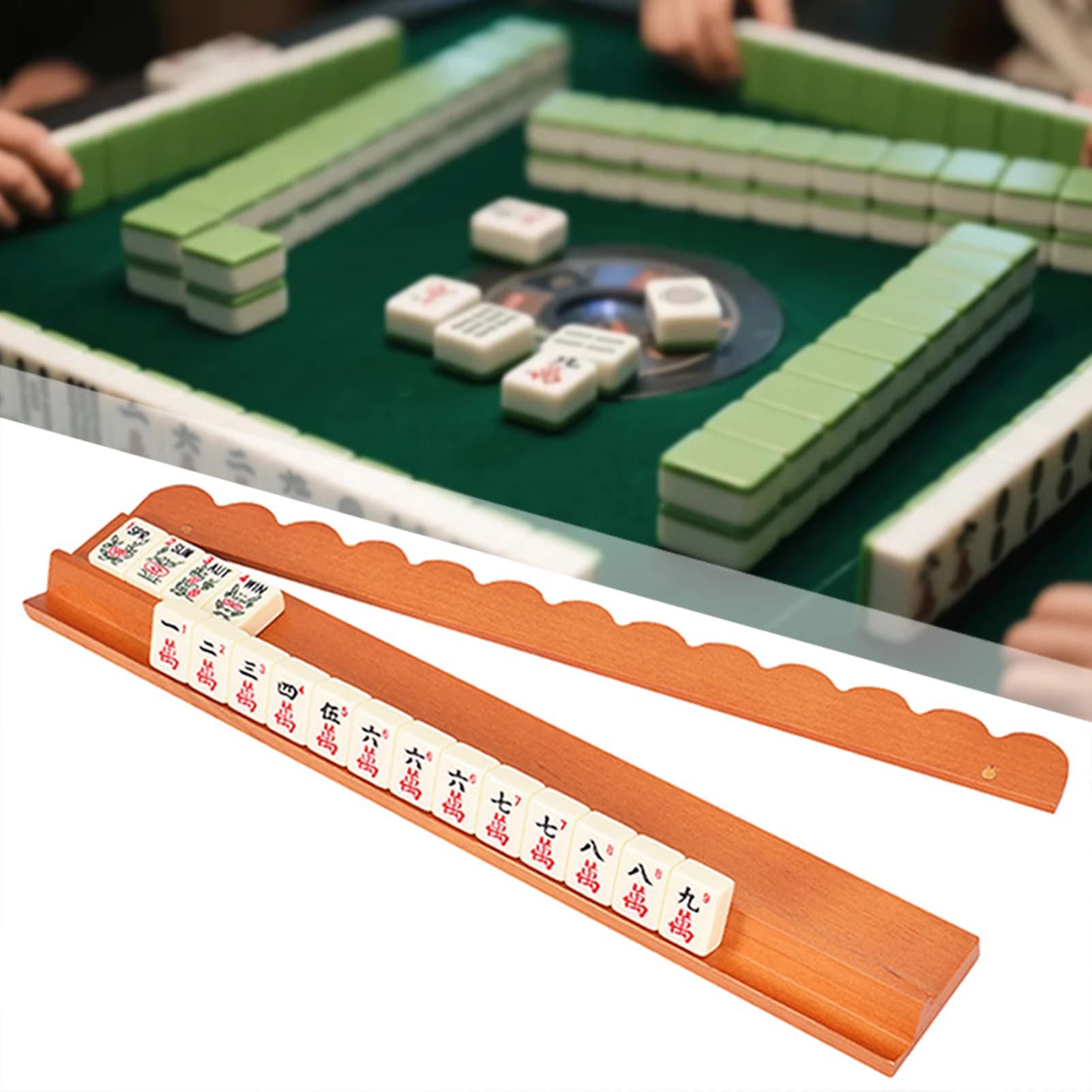Set di supporti portatili per la punteggio del Mahjong da viaggio. Organizza le tessere, semplifica la punteggio, migliora il flusso del gioco, divertimento per le serate di gioco in famiglia.