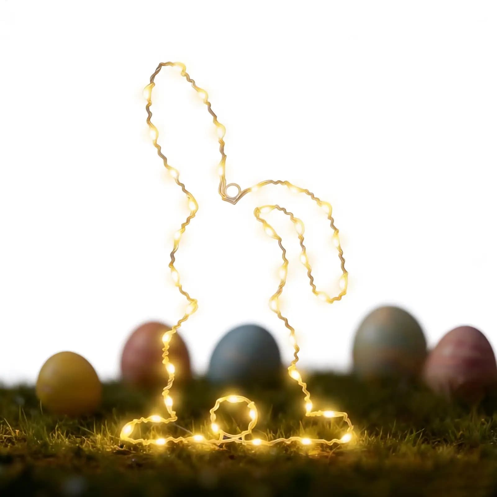 Luci a stringa pasquali a LED con telecomando a batteria e timer, decorazioni luminose per Pasqua, Ringraziamento, compleanno
