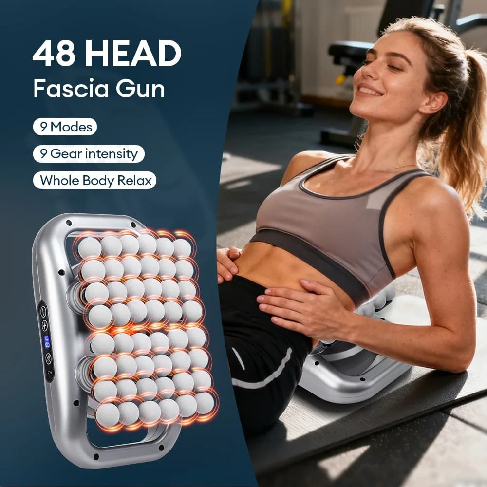48 Head Band Gun High-frequency Vibration Massage Cord for Body Body Massage Back Waist Massage Deep Relaxation Masajeador Muscle