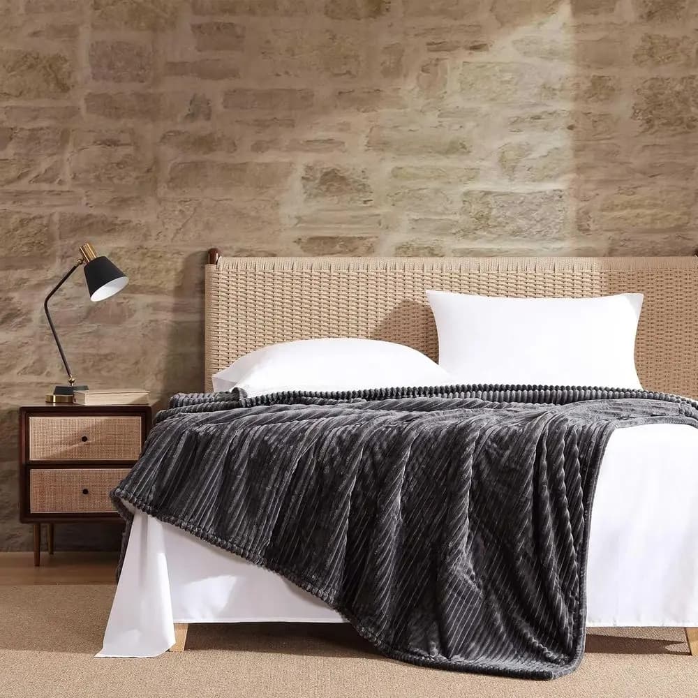 Coperta Riscaldata Queen Size, Morbidissima Coperta in Peluche a Coste con Retro in Sherpa, Coperta con 10 Impostazioni di Calore e Spegnimento Automatico