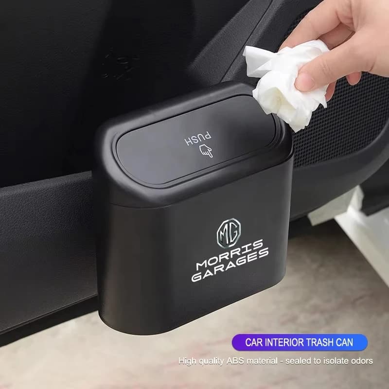 Car Logo Portable Trash Can Hanging Storage Box For Morris Garages MG Cyberster MG3 MG5 MG7 MG6 ZS ES5 ONE HS MG4 EV Cyber X EZS