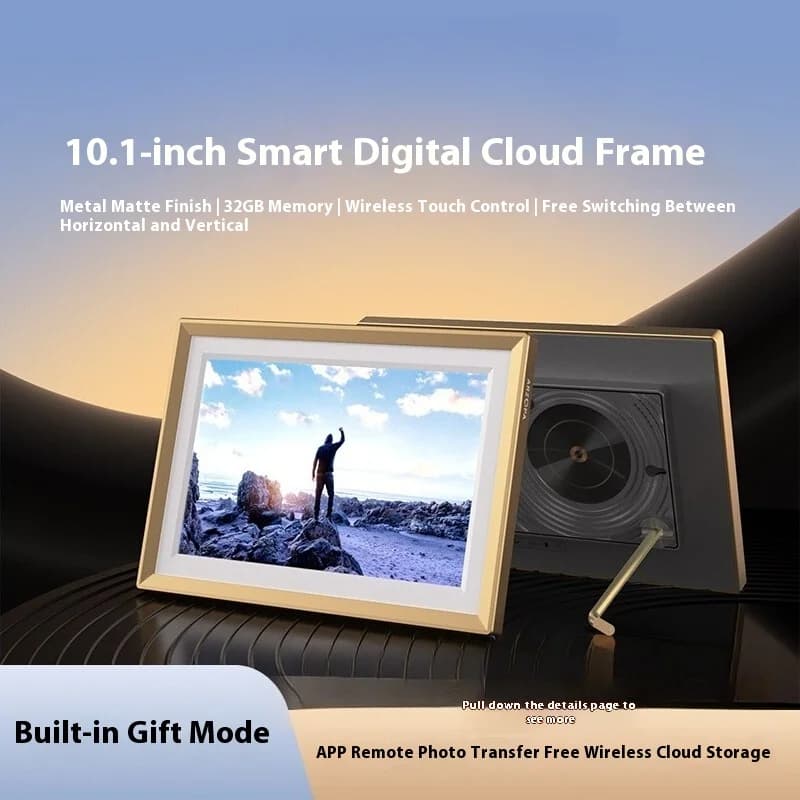 Album elettronico da 10,1 pollici, cornice per foto digitale intelligente ad alta definizione con cloud, display touch screen, lettore fotografico