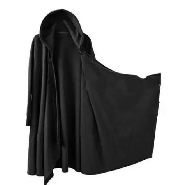 ARENS coreano moda uomo stile Punk nero felpa con cappuccio Hip Hop Cardigan lungo felpe con cappuccio gotico mantello mantello