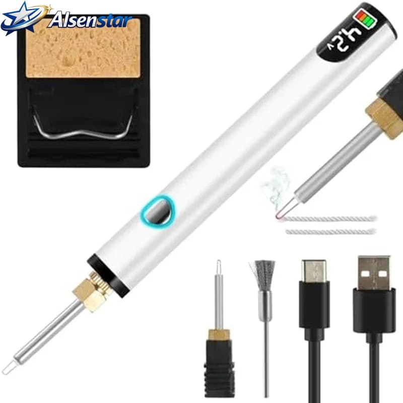 Rechargeable thread burning kit for jewelry weaving and stringing, digital thread tying tool, leather craftsmanship, sewing