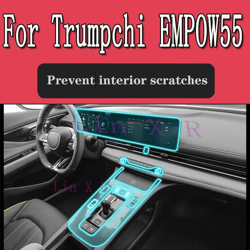 For Trumpchi EMPOW55 2022 Change Panel Navigation Screen Interior Automotive TPU Protective Cover Film Anti-Graffio