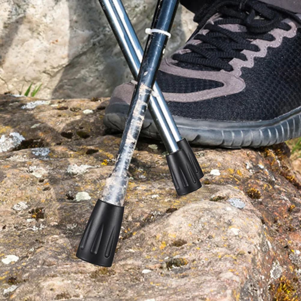 6 Pezzi Accessori per Bastoni da Passeggio, Punte Antiscivolo di Ricambio per Bastoni e Gomitiere, Punte per Bastoni da Trekking per Escursionismo