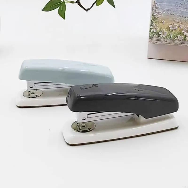 Y5LB Cucitrice per gestione file adatta ai viaggi, cucitrice da tavolo per ufficio e scuola con struttura in metallo e design