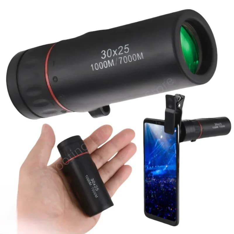 Mini Monocolo 30x25 HD con Telescopio Ottico per Viaggi, Campeggio e Caccia, Binocolo Portatile