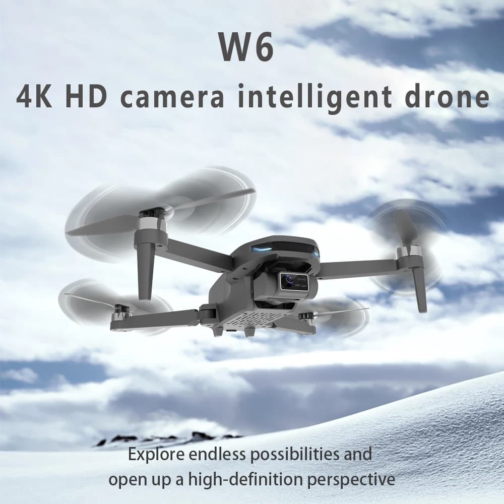 2025 W6 RC Drone Professionale 4K GPS Brushless HD 1018P Fotocamera Droni Fotografia Aerea GPS Ritorno Evitamento Ostacoli Dron Giocattoli