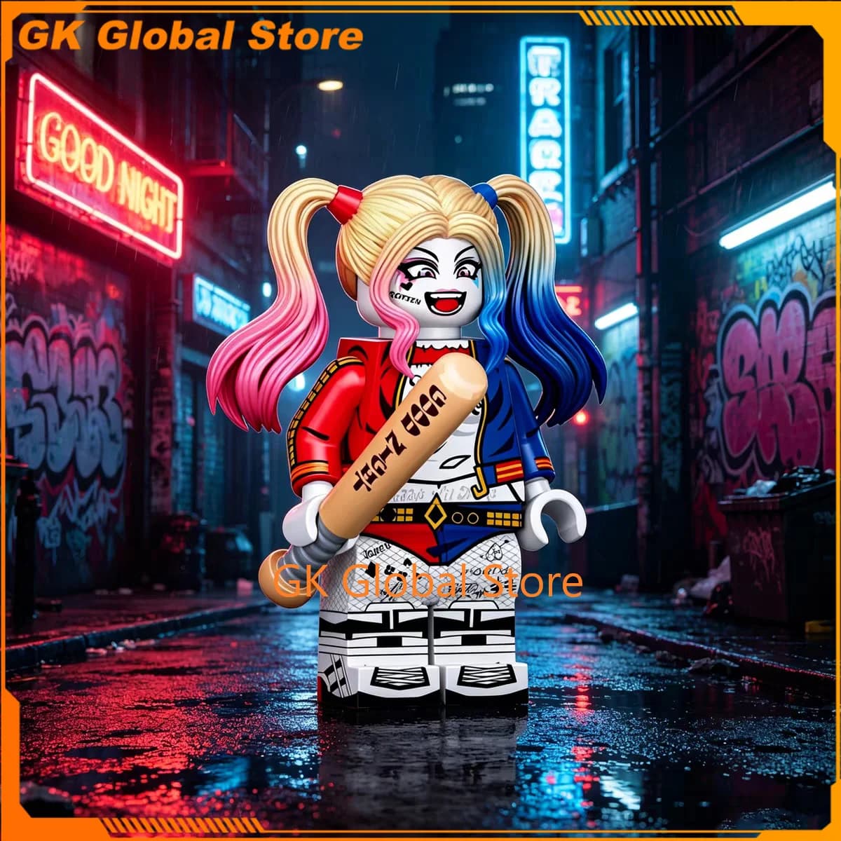 5cm Movie Figure Harley Quinn Perimeter PVC Model Assembling Building Blocks Desktop Decoration Ornaments Puzzle Gifts Toys