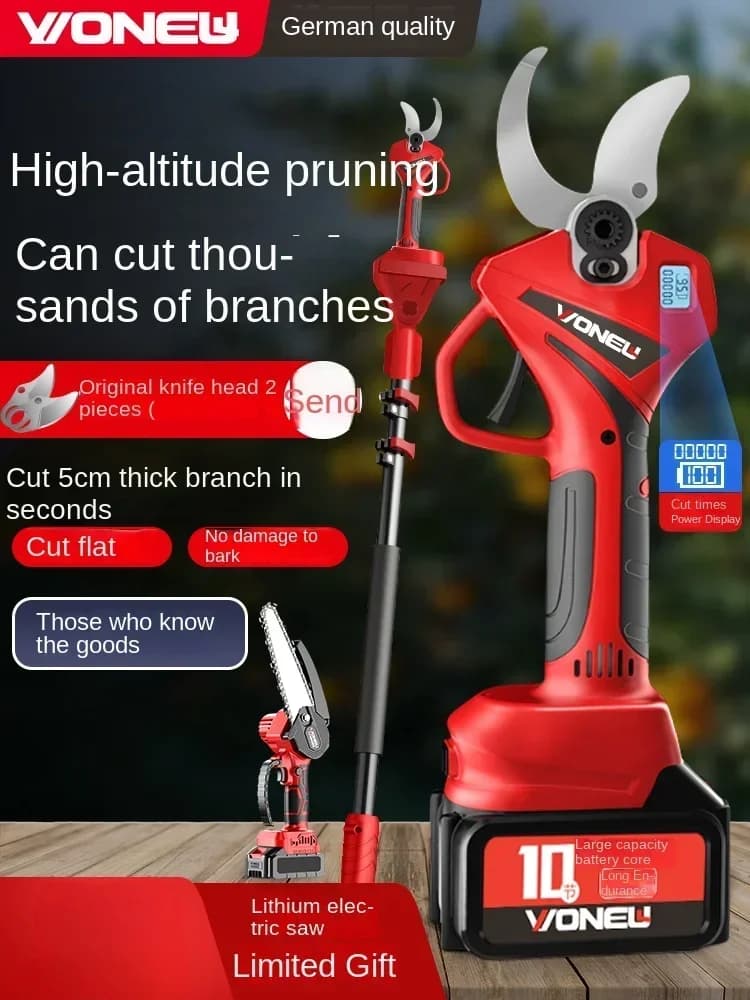 Electric shears for pruning of fruit trees Special electric shears for pruning of pruning artifacts with lithium battery
