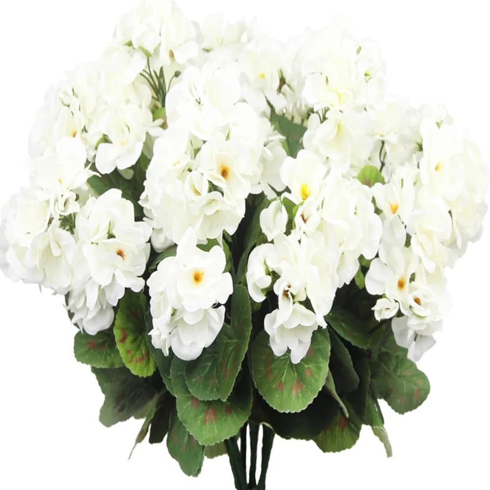 Artificial Plant Silk Begonia Flower Simulation Geranium Silk Flower Home Floral DIY Christmas Wedding Party Decor