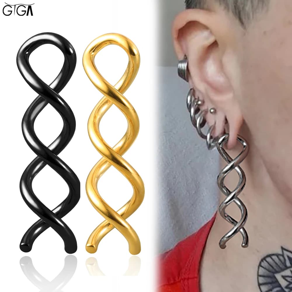 Giga 6g Pesi per ganci per orecchie in acciaio inossidabile chirurgico, Barella per espansore per orecchie da 4 mm Calibri pendenti Orecchini Gioielli per piercing al corpo